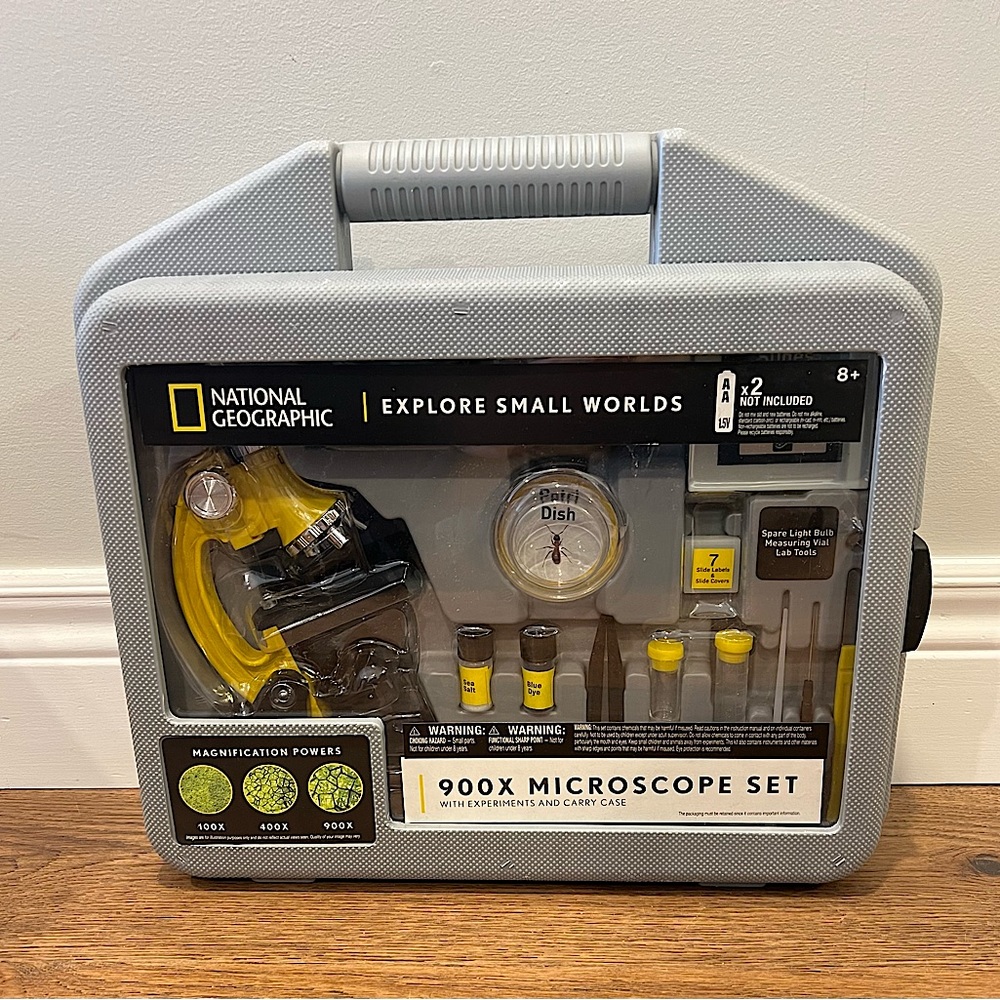 National Geographic 900x microscope set